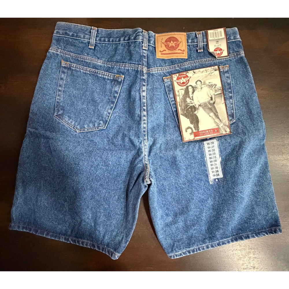 Vintage NWT Men's 38 Flying A Jeanswear Relaxed Fit Denim Shorts Blue Cotton